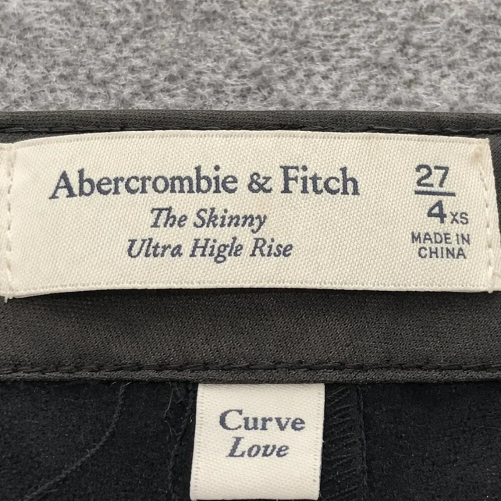 Abercrombie & Fitch Women's Faux Leather High Rise Boot Cut Pants, 27” (4)